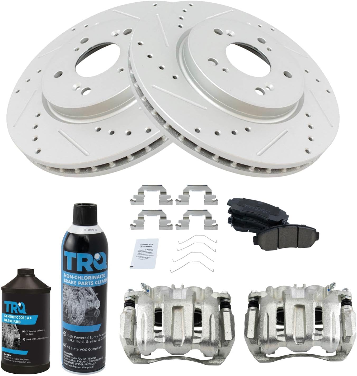 TRQ Front Performance Brake Pad & Rotor Kit for Honda Accord