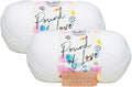 Lion Brand Pound of Love 2 Pack (White) - Soft Worsted Yarn