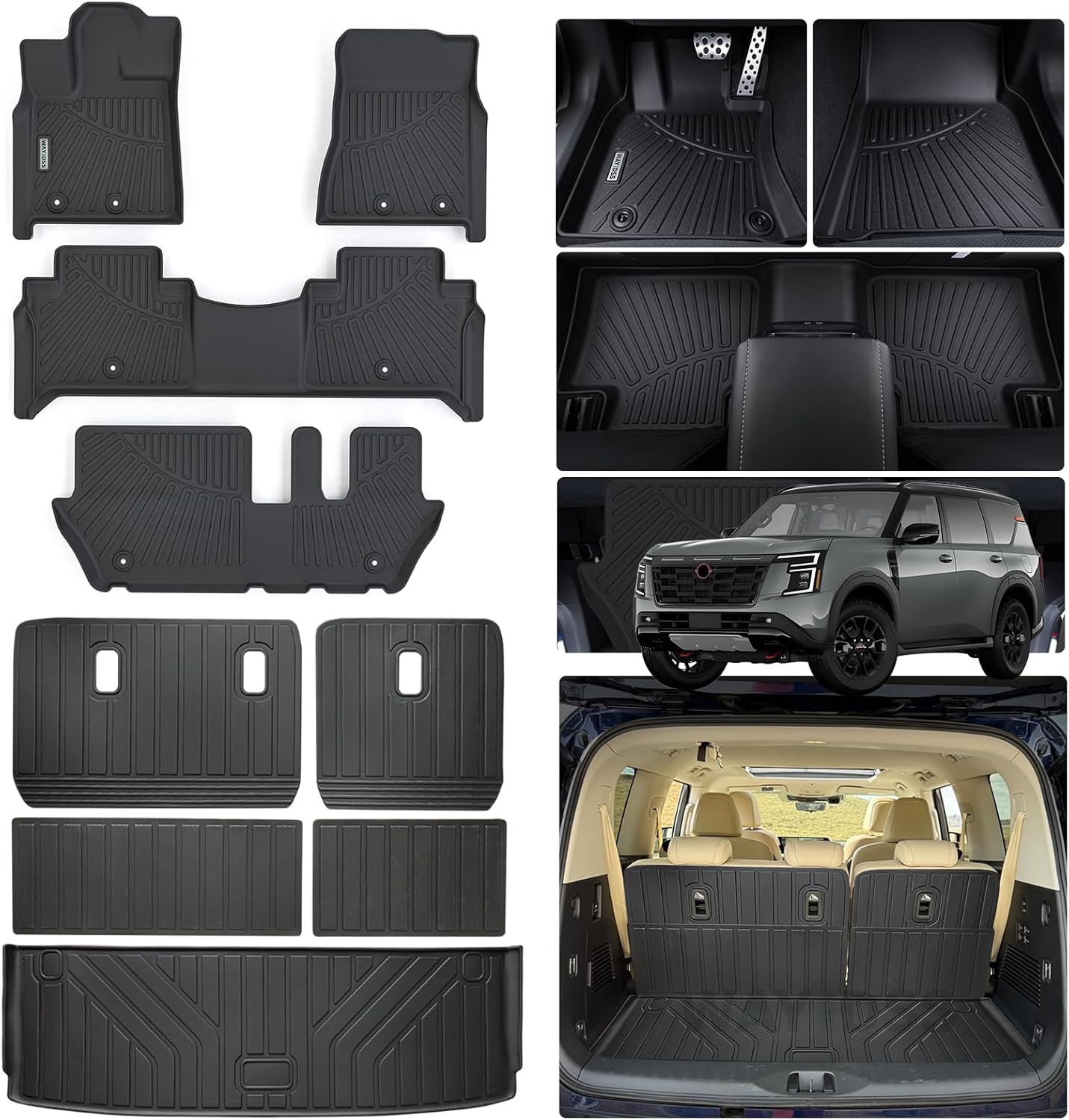Custom Fit Floor Mats for Nissan Armada 2025 & Infiniti QX80