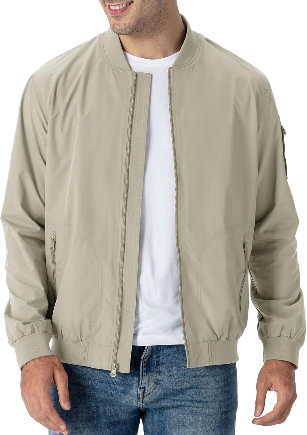 Rdruko Men's Lightweight Bomber Jacket for Casual Fashion
