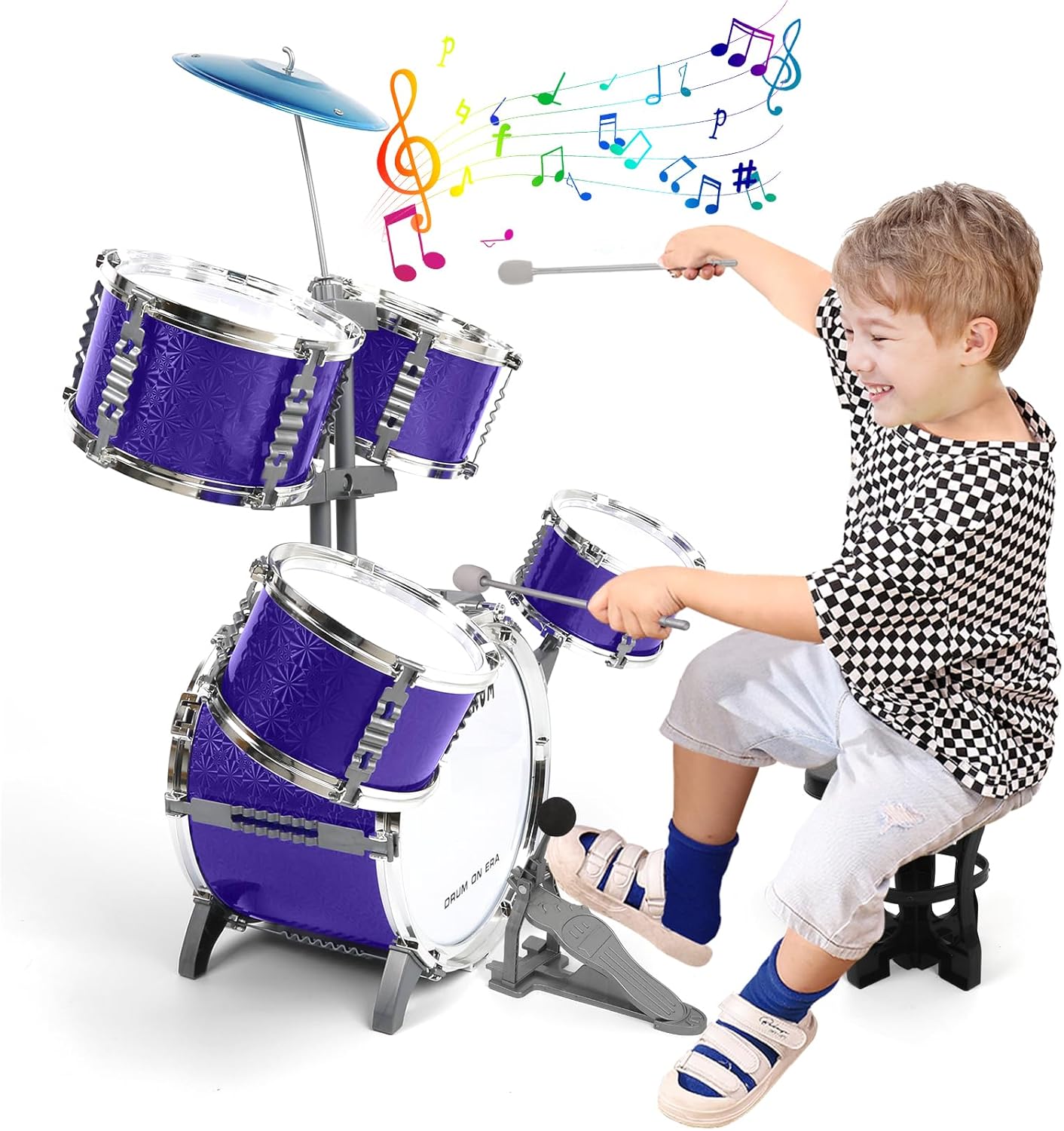 M SANMERSEN Kids Jazz Drum Set - Perfect Musical Gift for Toddlers