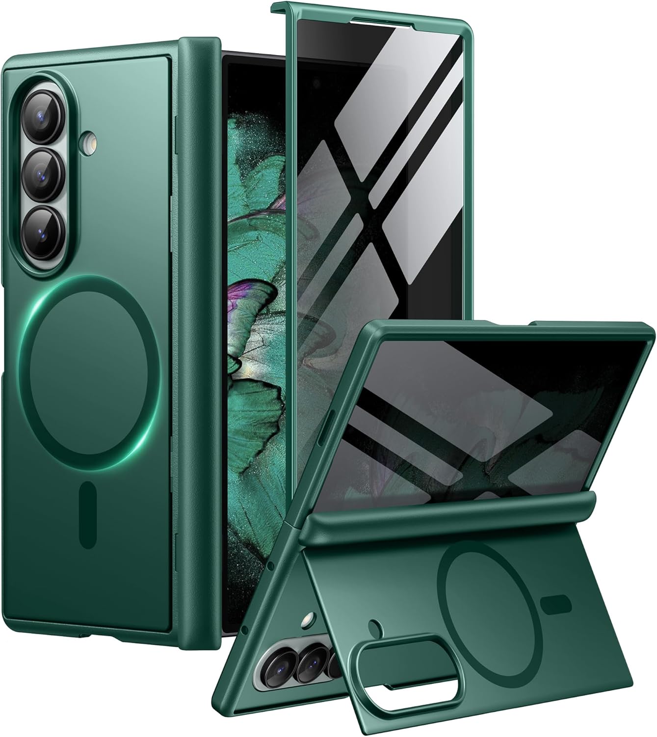 BERFY Samsung Galaxy Z Fold 7 Case with Privacy Screen Protector