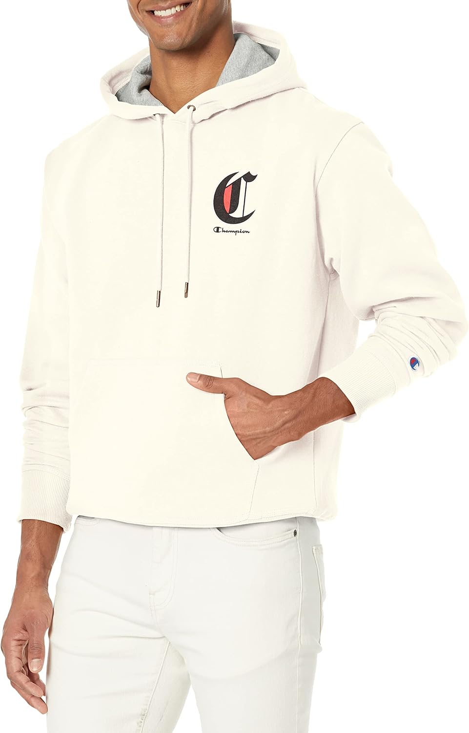 Champion Powerblend Hoodie: Cozy Comfort in Old English C