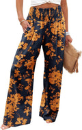 Angerella Womens Elastic High Waisted Palazzo Pants - Flowy Comfort in