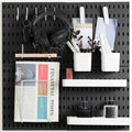 Pegboard Combination Kit 22in x 22in Black - 4 Panels Wall Organizer