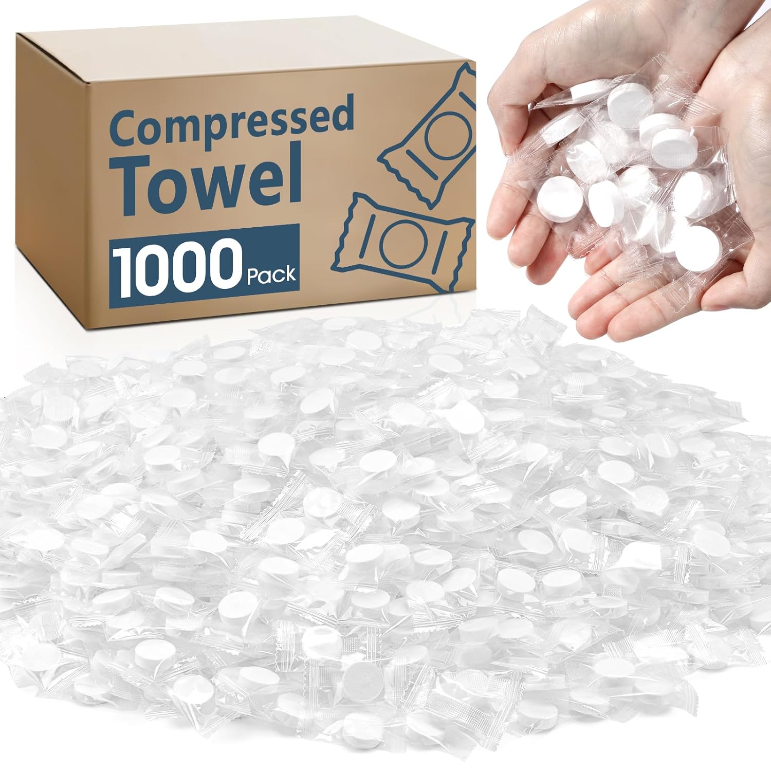 1000 PCS Compressed Towels for Travel and Outdoor Sports Use
