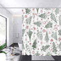 Christmas Snowflake Shower Curtain 72x72 in by AIBIIN