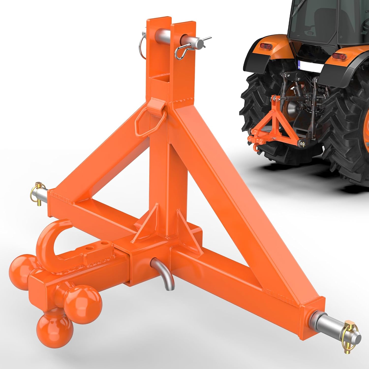 3 Point 2in Trailer Hitch Receiver for Heavy Duty Tractors