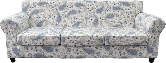 KRFOONN 3 Piece Stretch Sofa Couch Covers for Loveseat Protection
