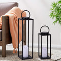 Large Solar Outdoor Lanterns for Front Porch and Patio Decor