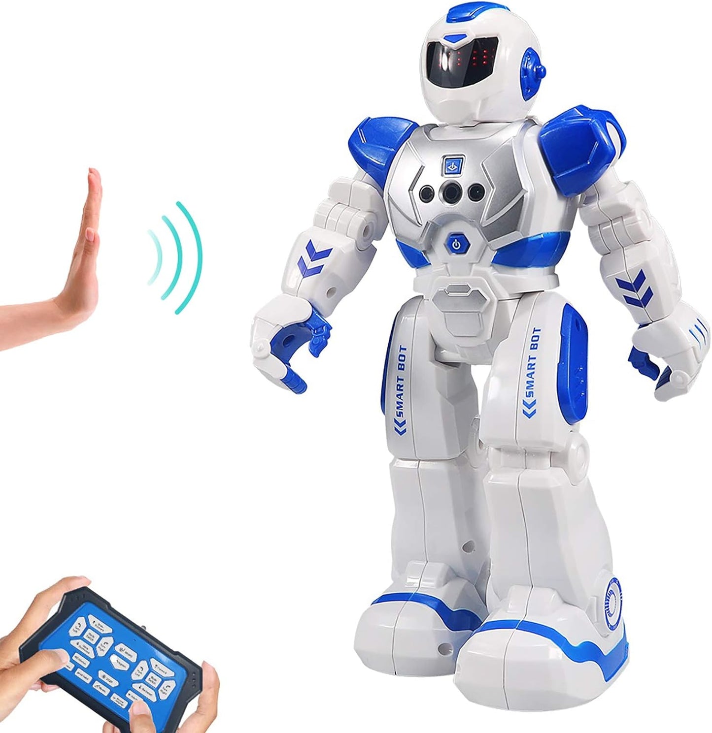 Sikaye RC Robot: Programmable, Dancing, Singing, Gesture Sensing - Blue