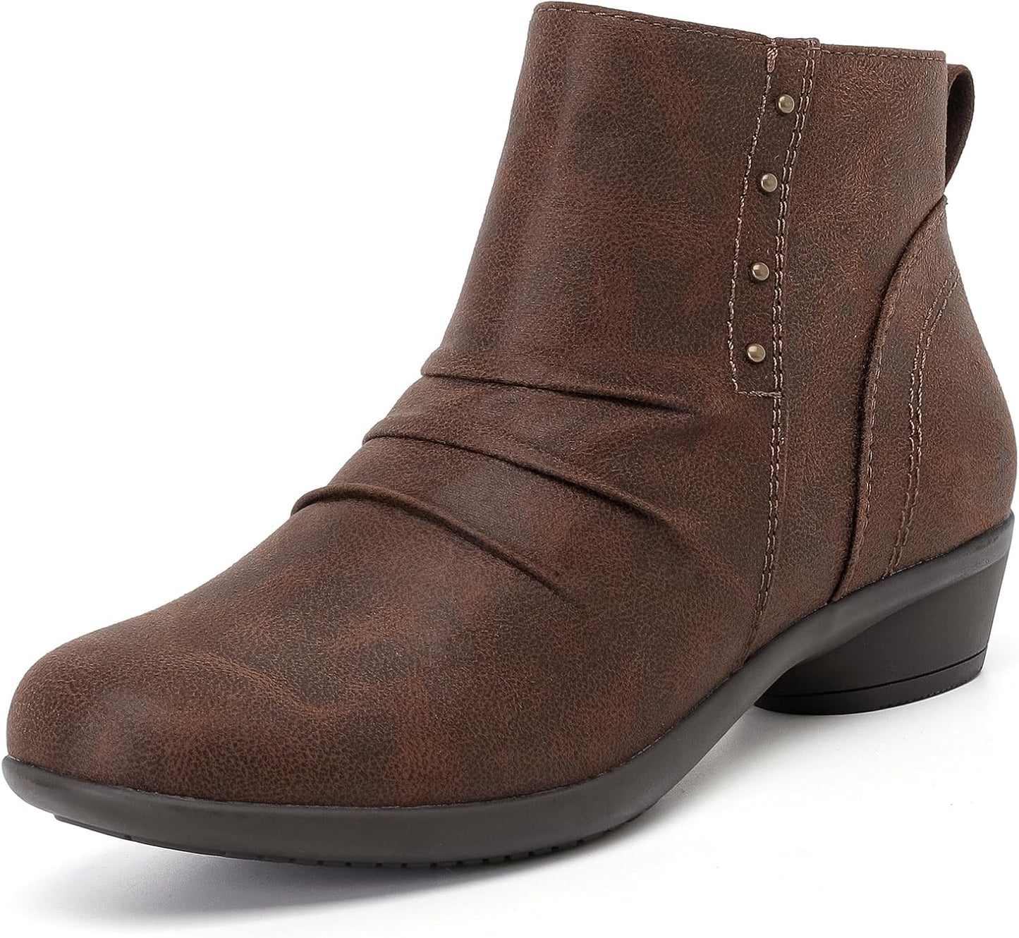 Women's Ankle Boots Casual Fashion Chunky Heeled Booties