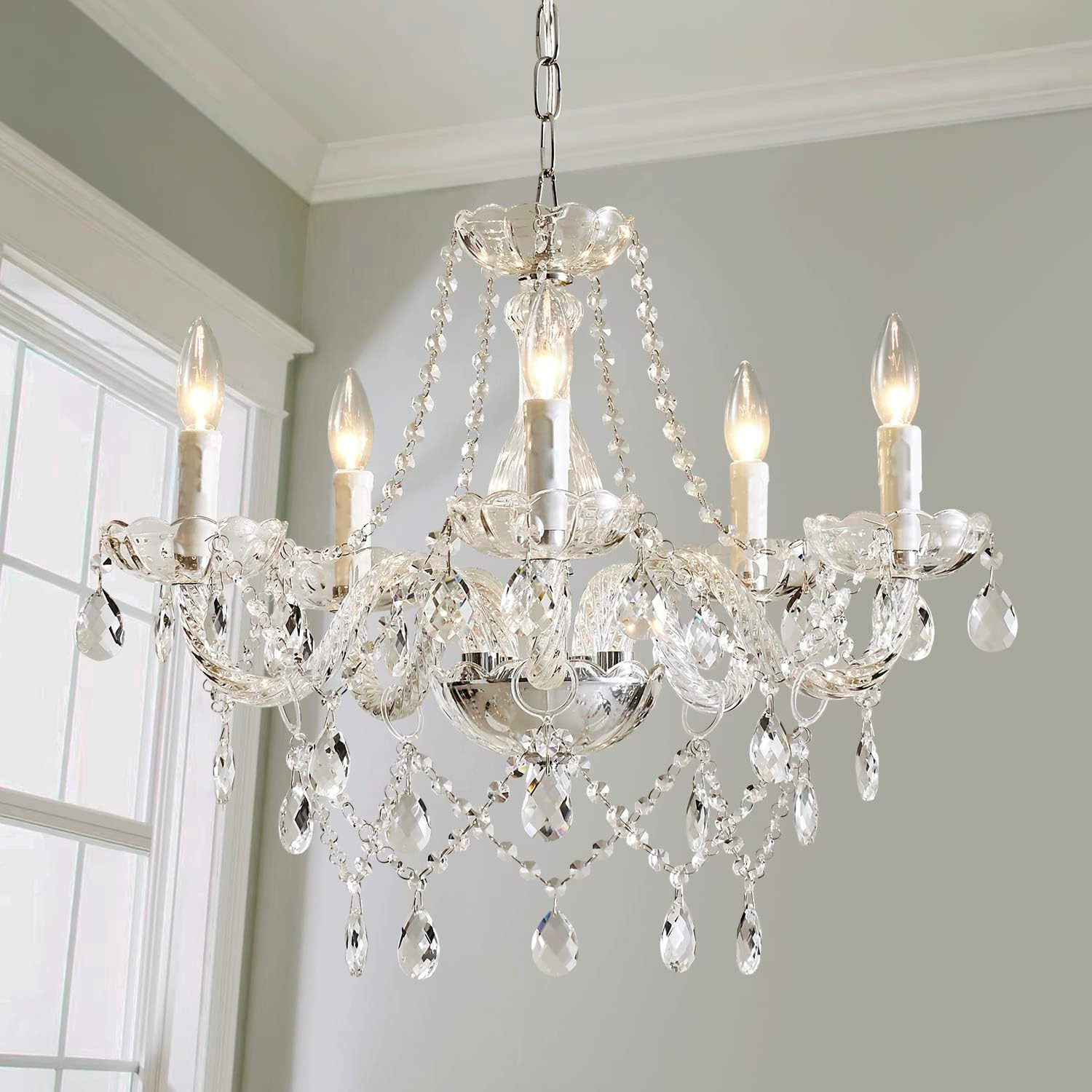 Elegant K9 Crystal Glass Chandelier Pendant Ceiling Lighting Fixture