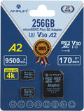 Amplim Micro SD Card 256GB - High Speed 170MB/S MicroSDXC
