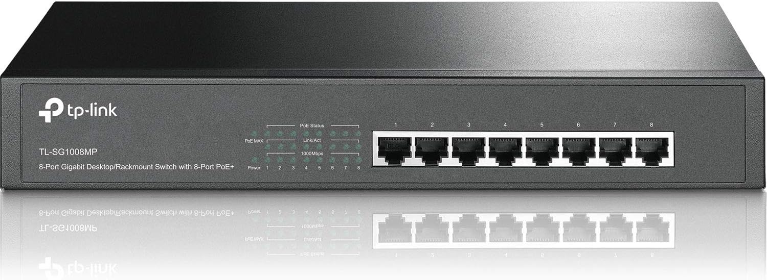 TP-Link 8 Port Gigabit PoE Switch for Reliable Networking Needs