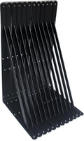 12 Pack L20 x H 12ft Black Heavy Duty Shelf Brackets - Strong Support