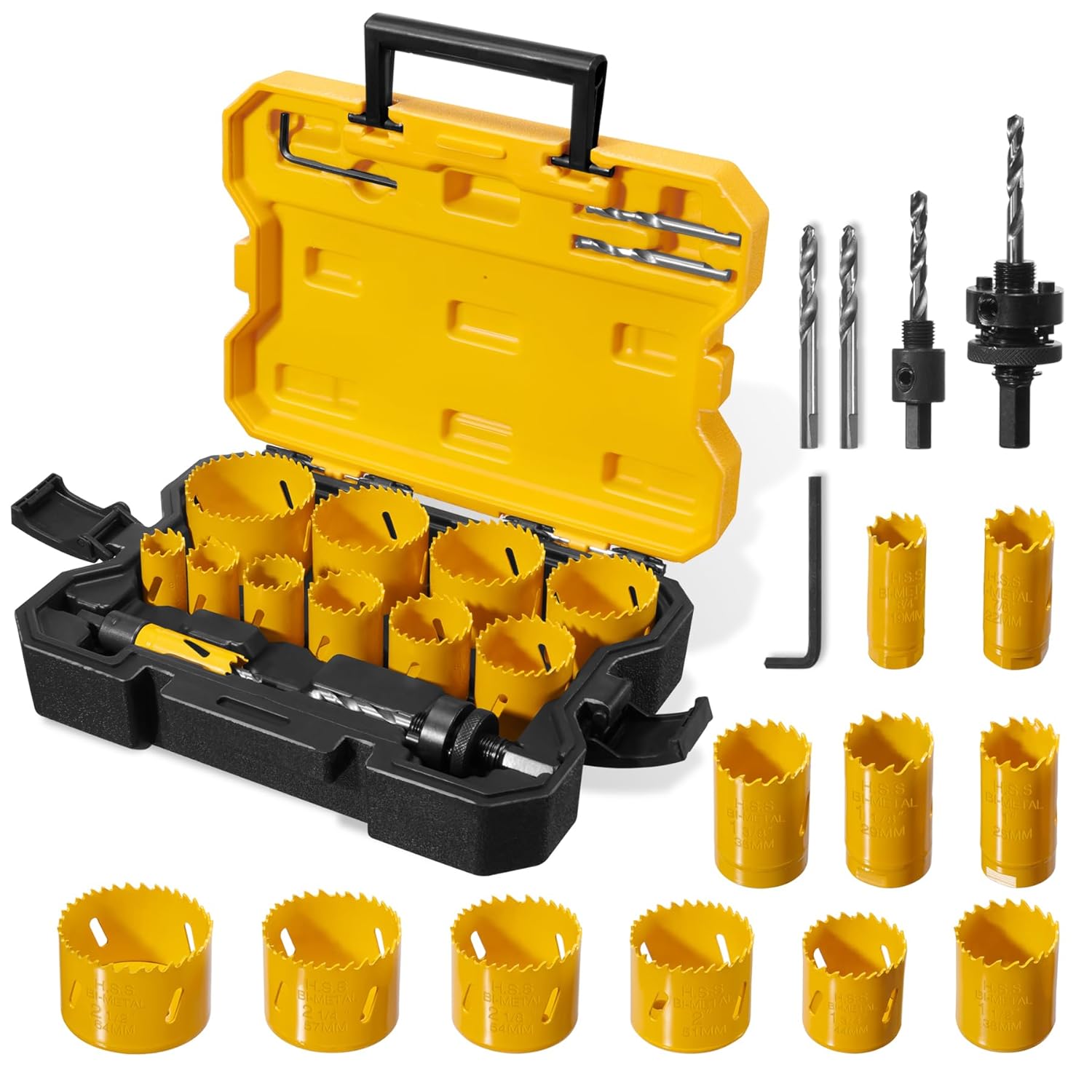 KATA Bi-Metal Hole Saw Kit: 18-Piece Set for Precision Cutting