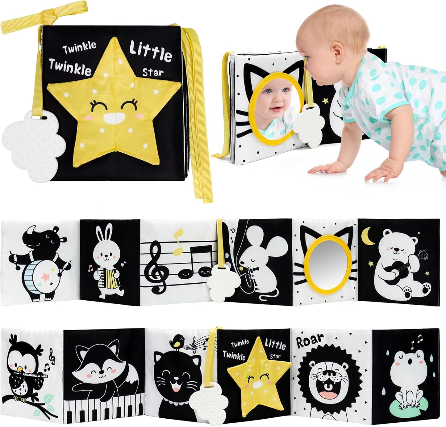 OKOOKO High Contrast Baby Book - Boost Baby's Development