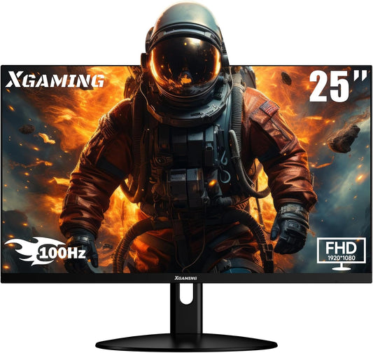 XGaming 25 FHD 1080P 100Hz Frameless Monitor: 1ms Response, Low Blue Light, 99% sRGB