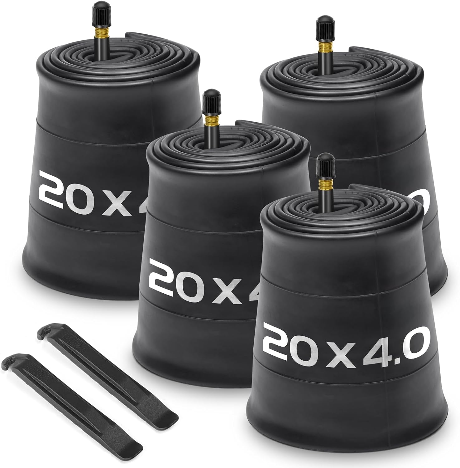 20x4 Fat Bike Tube Pack with Schrader Valve for Easy Riding