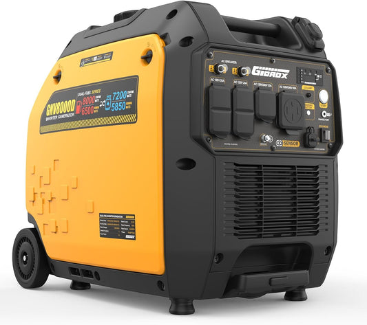 8000W Dual Fuel Inverter Generator for RV and Home Backup