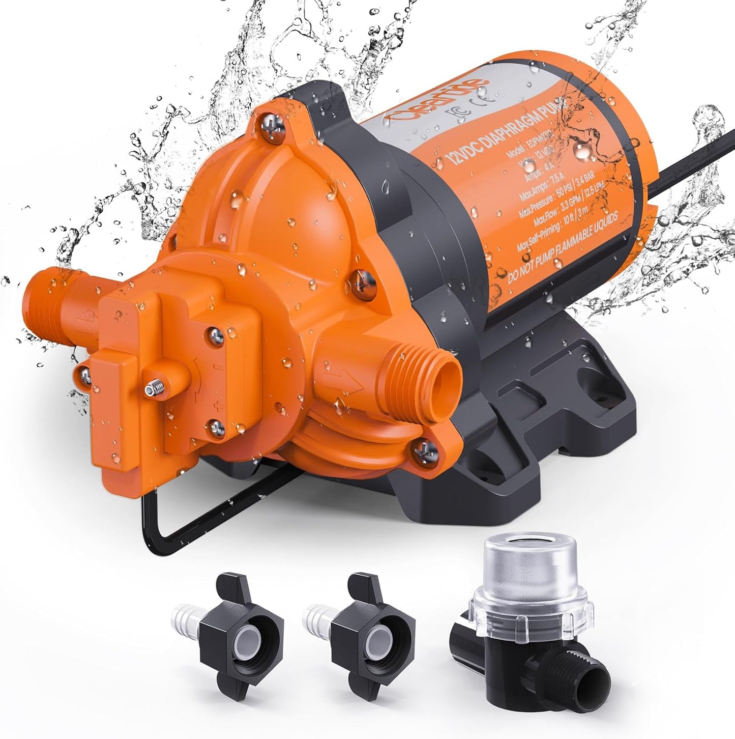Cleartide DC Diaphragm Water Pump: Powerful 12V Water Booster