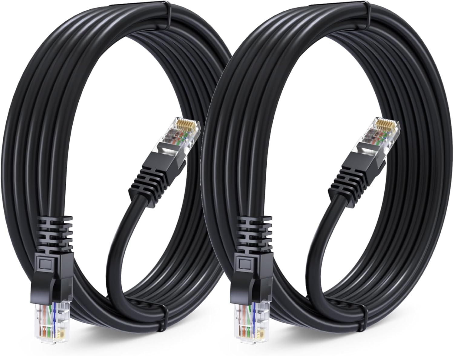 Maximm 10ft Cat 6 Ethernet Cable 2-Pack - High-Speed Internet & Network Connection