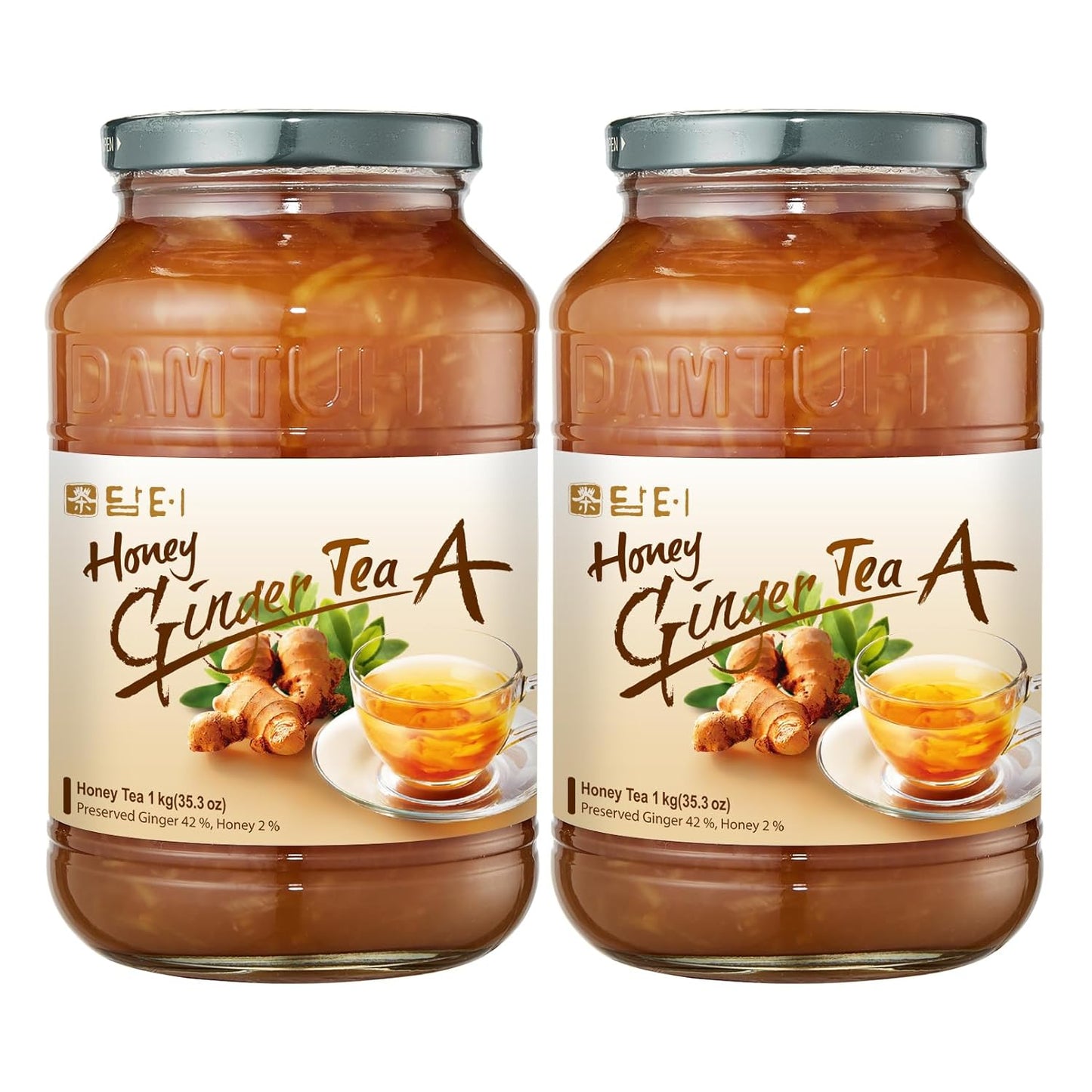 Damtuh Honey Ginger Tea for Warm Spicy Aroma and Flavor