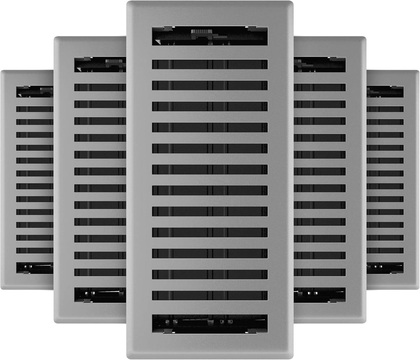 Montezuma Decorative Floor Register 4 x 10-Inch Grey Granite