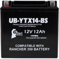 YTX14-BS Replacement for Honda Rancher 350 Battery - Reliable ATV