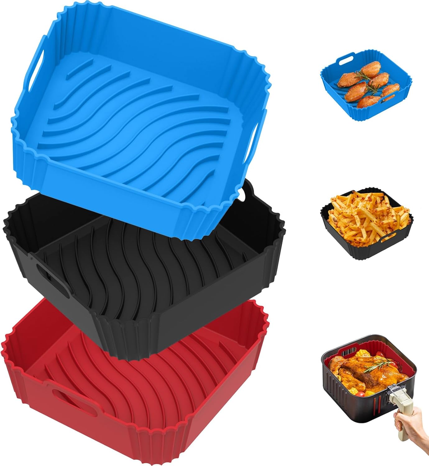 Redfly Silicone Air Fryer Liners - Reusable & Versatile