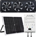 25W Solar Powered Exhaust Fan Kit for Greenhouses and Sheds