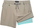 maamgic Mens Casual Shorts with Compression Liner (Style MP1T)