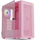 Vetroo AL800 Mid Tower PC Case Pink - Tempered Glass Door