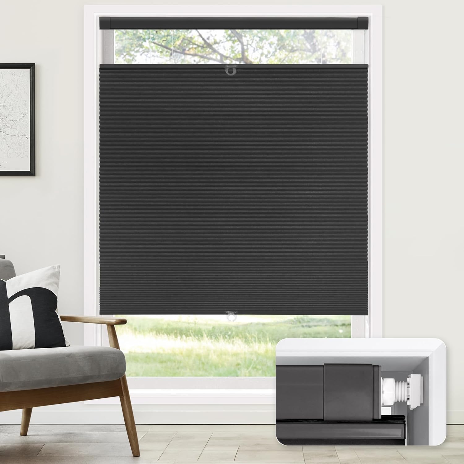 Cordless Cellular Shades for Home - Blackout Thermal Insulation
