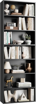 82 in Tall Bookshelf 7-Tier Open Shelves Bookcase - Space Saver