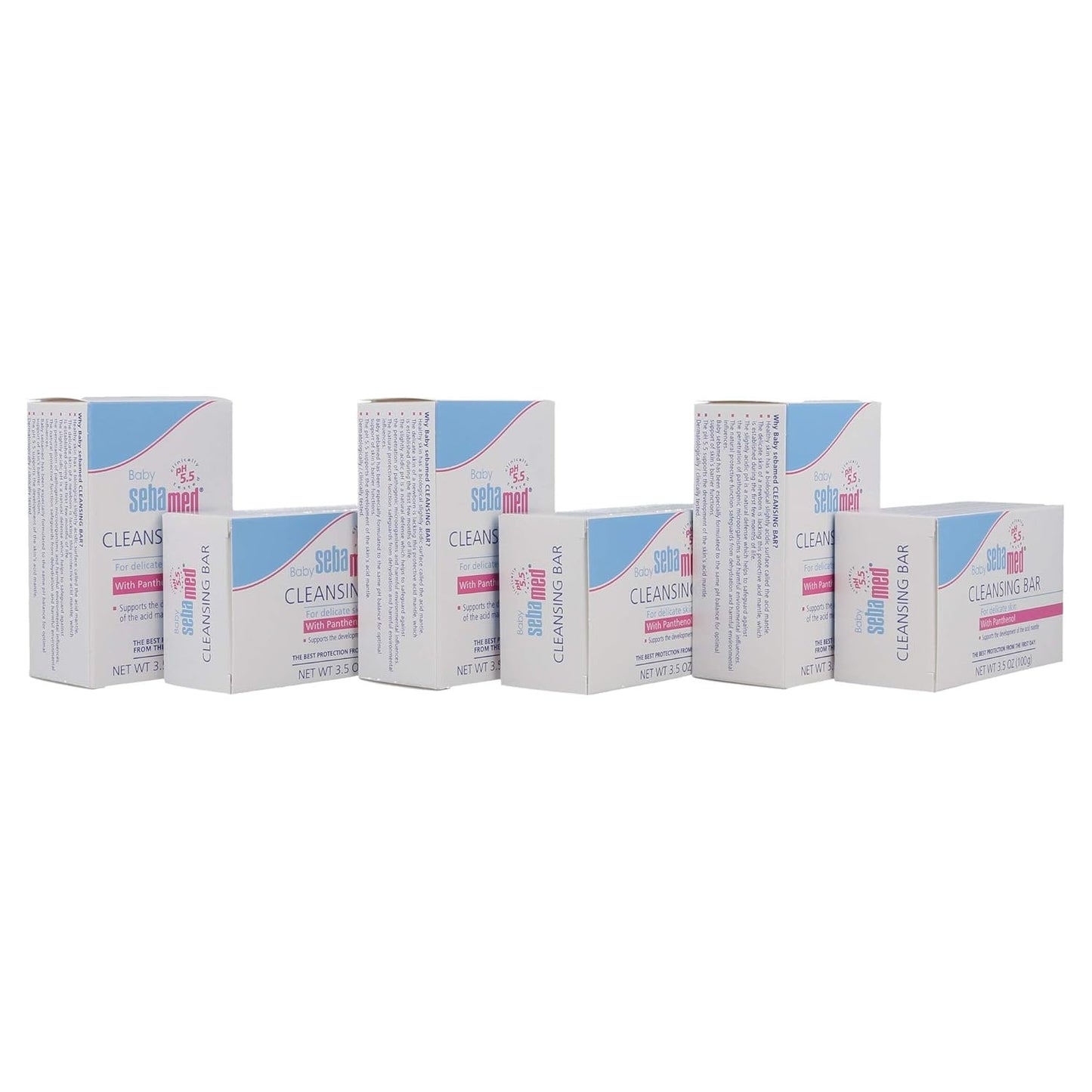 Sebamed Baby Cleansing Bar Pack of 6 for Gentle Skin Care