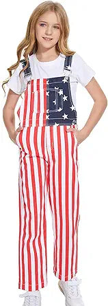 Yuanbang American Flag Overalls for Men - Stylish 4th of July Romper
