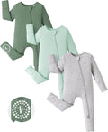 PatPat Soft Bamboo Viscose Baby Footies for Boys and Girls