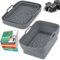 Air Fryer Silicone Liners 8-10 QT for Ninja DZ201/DZ401/DZ550