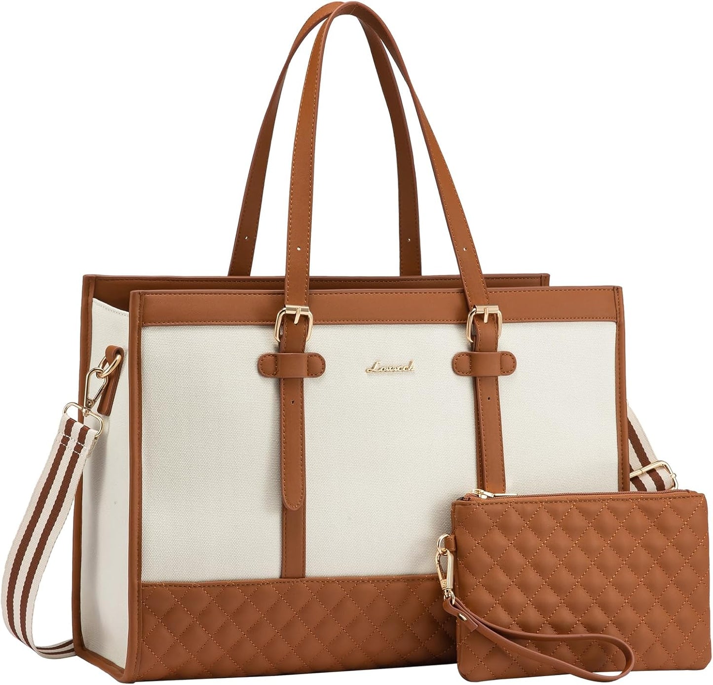 LOVEVOOK Laptop Bag for Women - Stylish 15.6 inch Tote