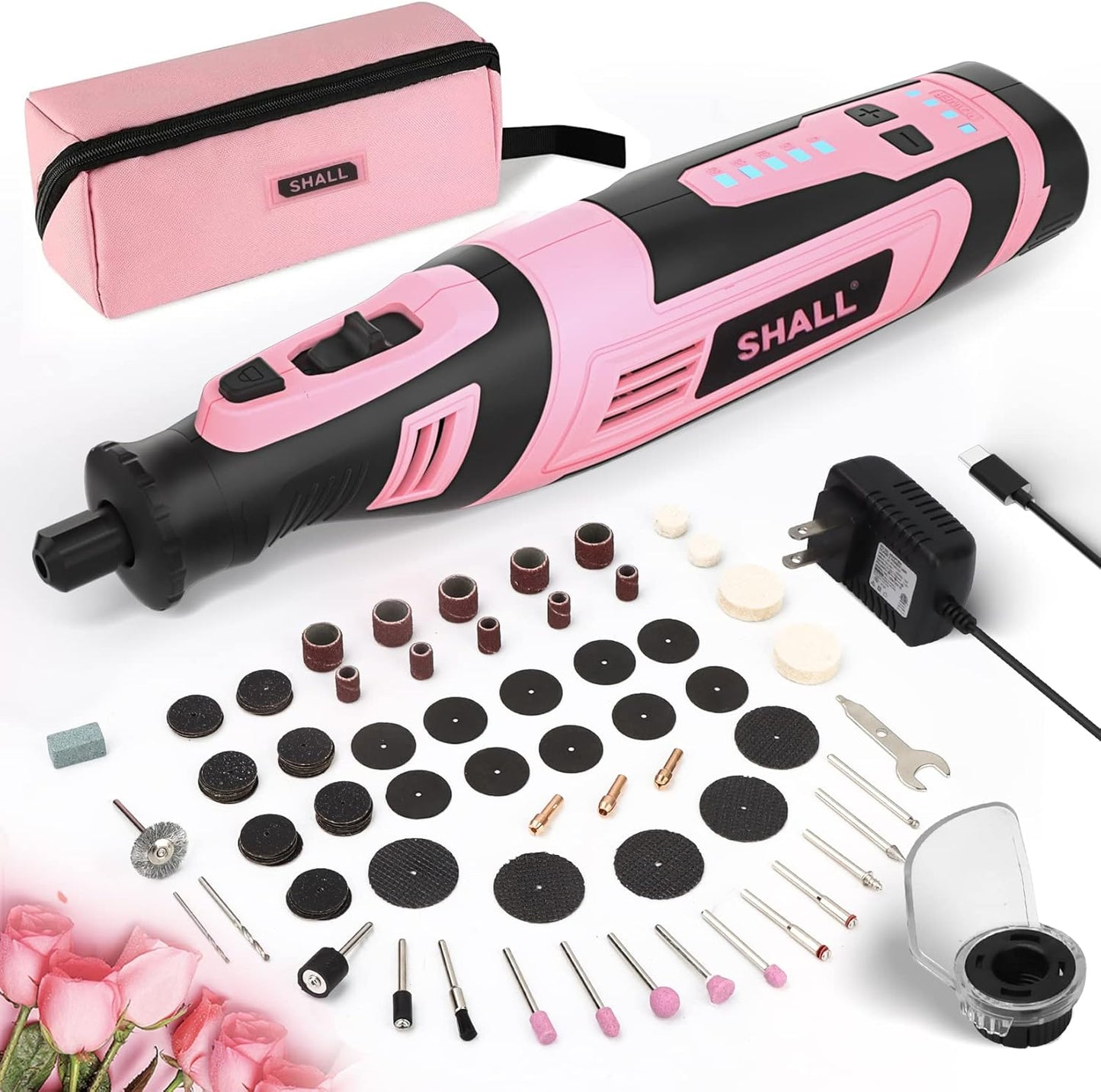 SHALL 8V Cordless Rotary Tool Kit for Crafting and Grooming
