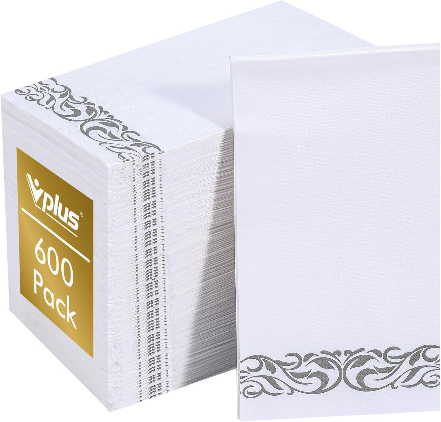 Premium 3-ply Silver Napkins 600-Pack