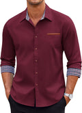 Men's Denim Long-Sleeve Button Down Shirt - Casual & Work Ready