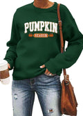Pumpkin Season Sweatshirt for Women - Embroidered Orange Crewneck