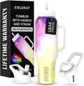 Coldest 46 oz Tumbler with Handle and Straw - Clouds of Tie Dye