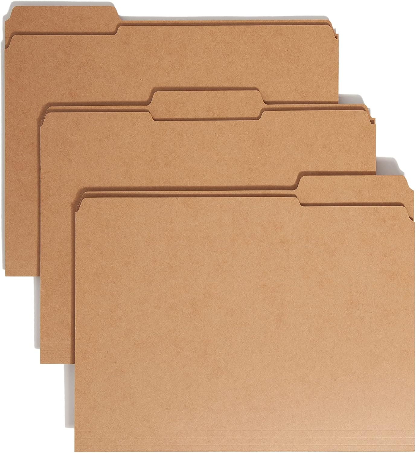 Smead File Folder Reinforced 1/3-Cut Tab Durable Kraft 100 Pack