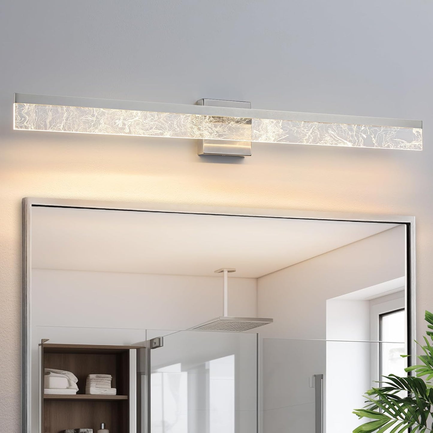 39 Inch Brushed Nickel Vanity Light Fixture for Modern Bathrooms