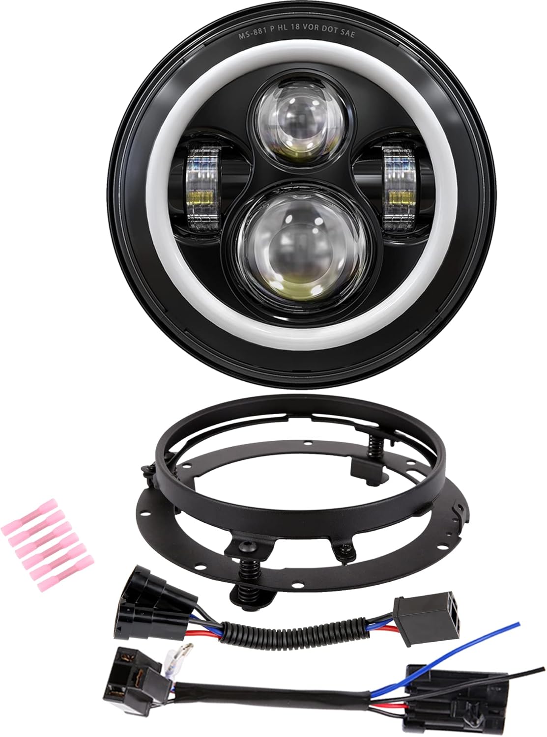 XPCTD 7 Inch LED Headlight Kit for Touring Motorcycles