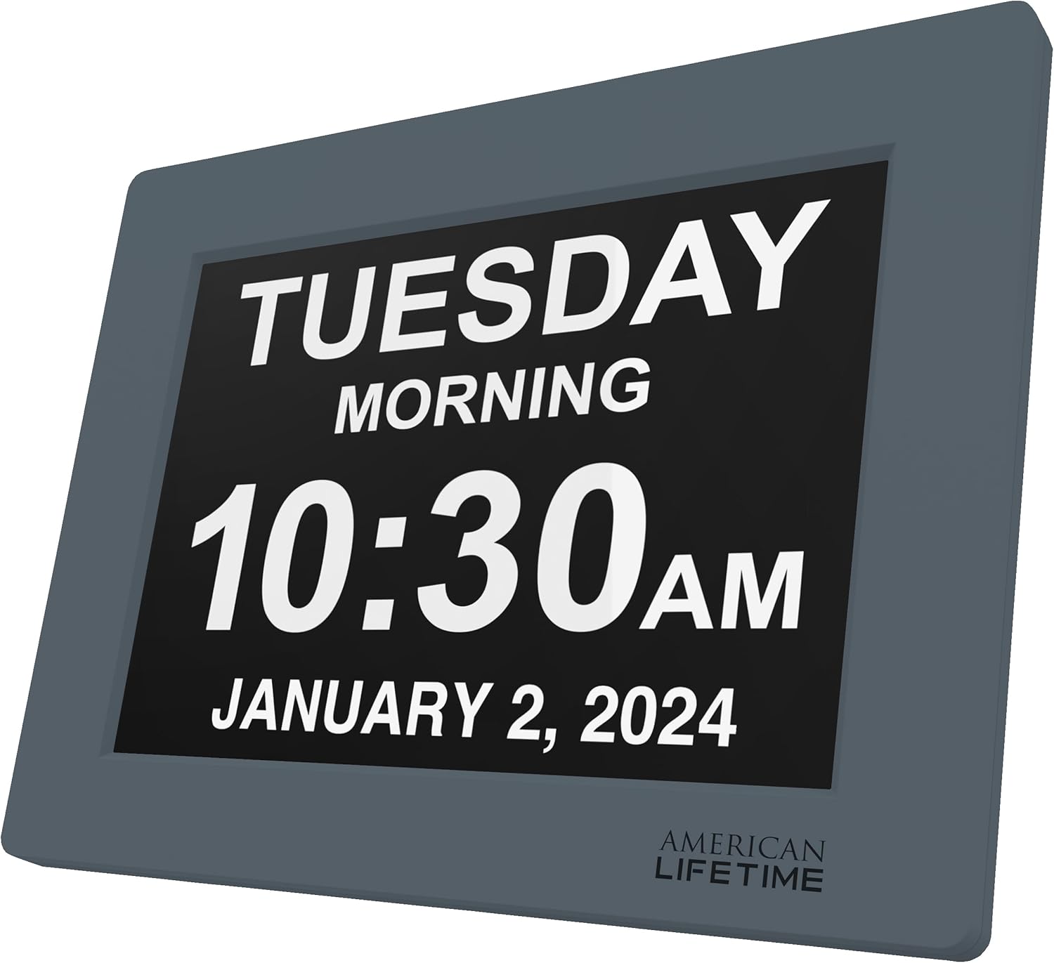 Large Digital Dementia Clock with Custom Alarms for Seniors